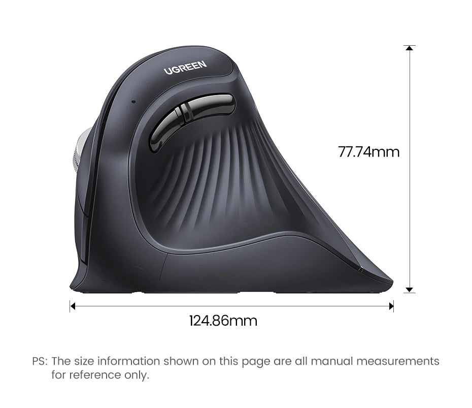 Mouse Vertical UGREEN ErgoFlow – Precisão e Ergonomia