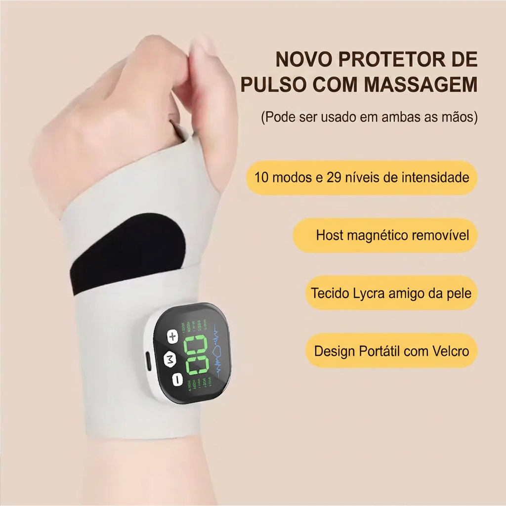 Massageador de Punho WristFlow — Alívio para Mãos Cansadas