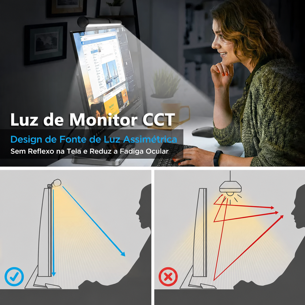 Barra de Luz LumenFlow — Conforto Visual