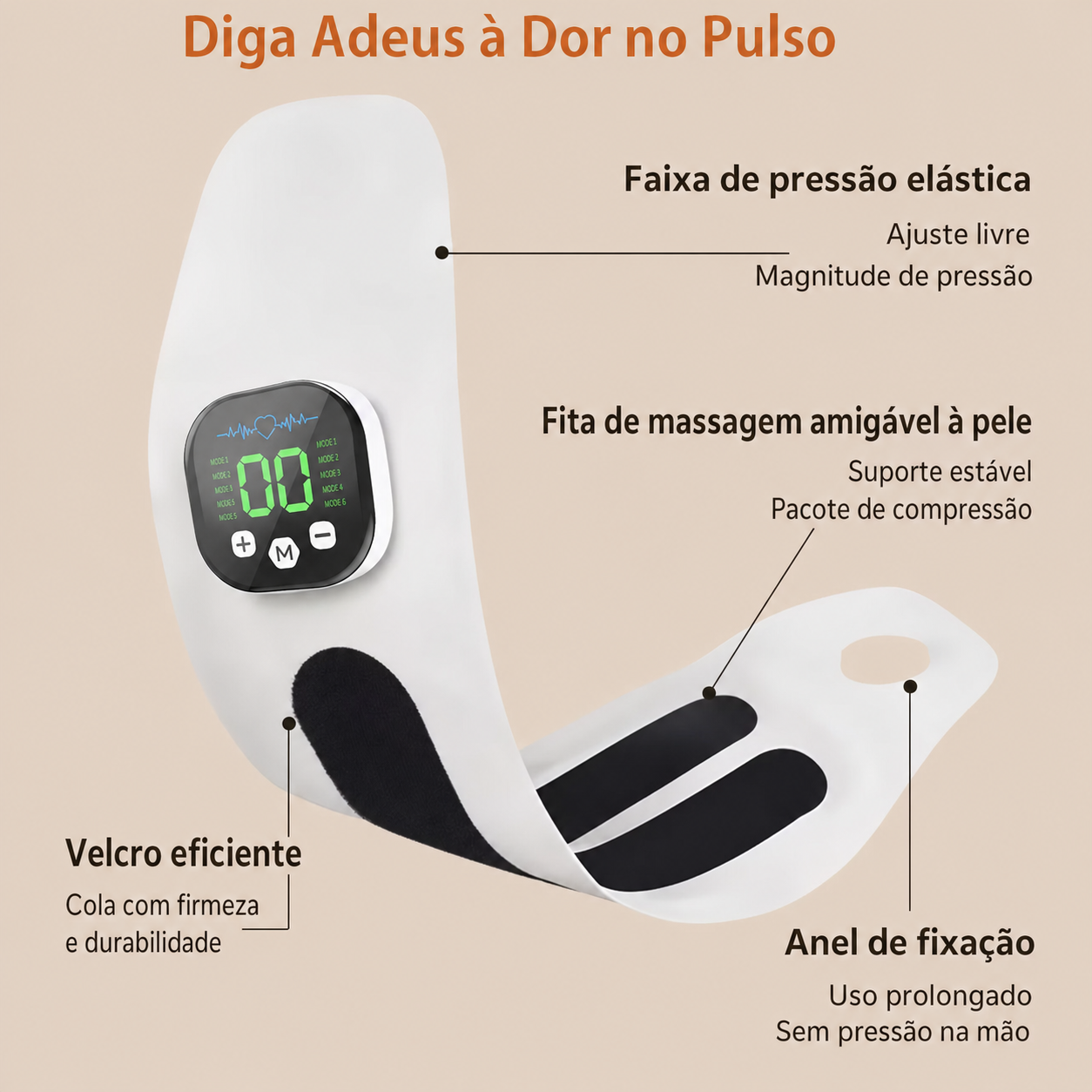 Massageador de Punho WristFlow — Alívio para Mãos Cansadas