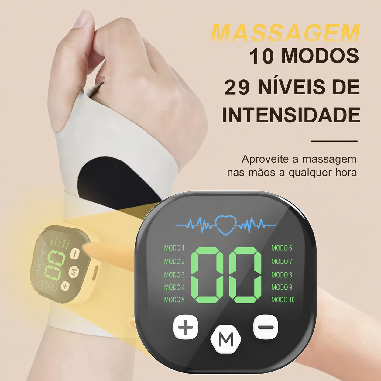 Massageador de Punho WristFlow — Alívio para Mãos Cansadas