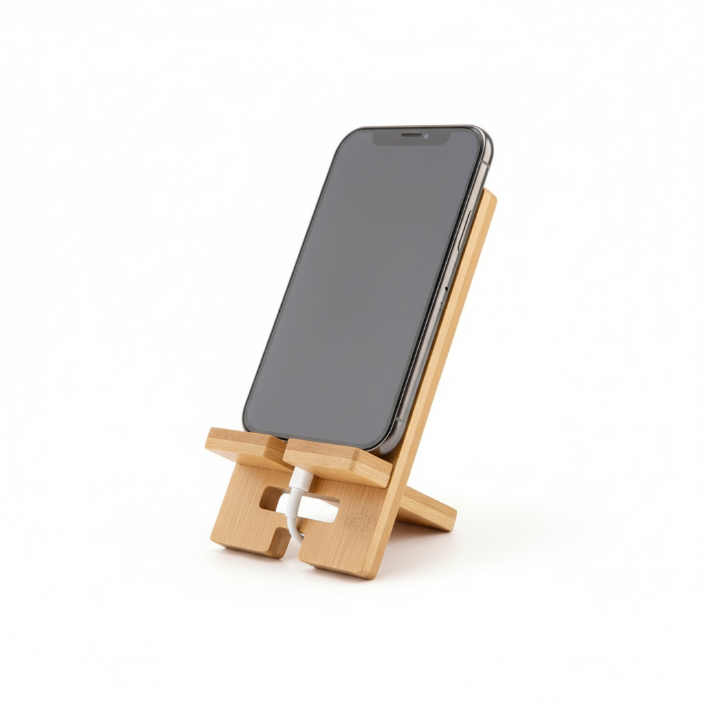 Suporte para Celular WoodStand – Conforto e Estabilidade